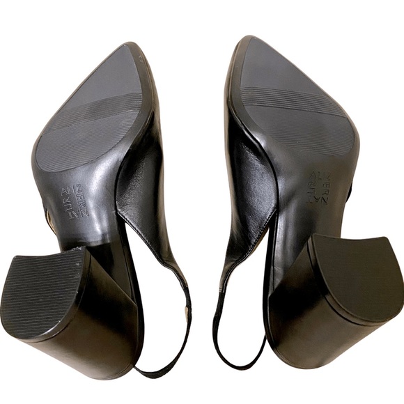 Naturalizer Hannie Leather N5 Contour Block Heel Pump Slingback Black 7w - Picture 5 of 6